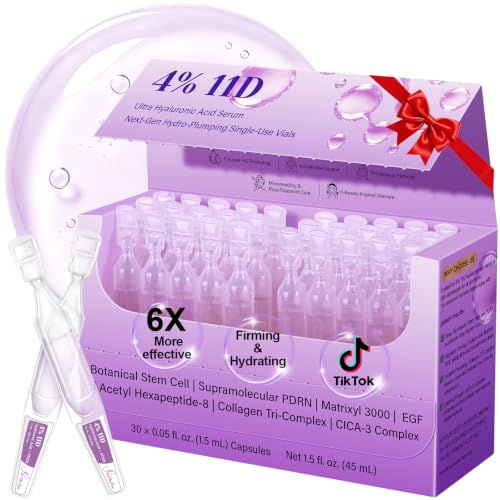 4% Ultra Hyaluronic Acid Facial Serum 11D with Plump PDRN Salmon ...