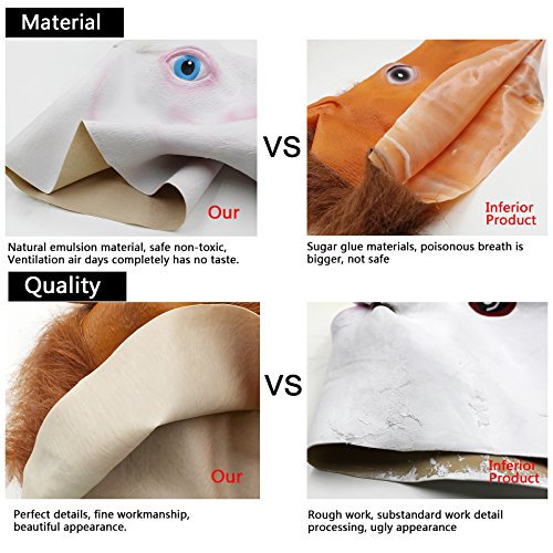 Horse Mask Party Dress Up Horse Head Masks For Adults Men Masquerade (Black) #TOP7