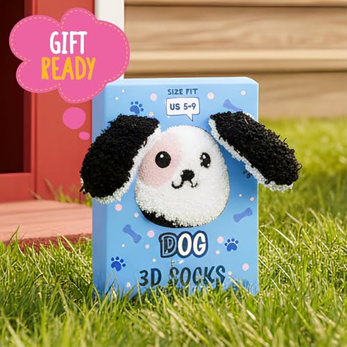 Image of POPCRAZE Novelty Fuzzy Animal Socks Plush Cozy Crew Slipper