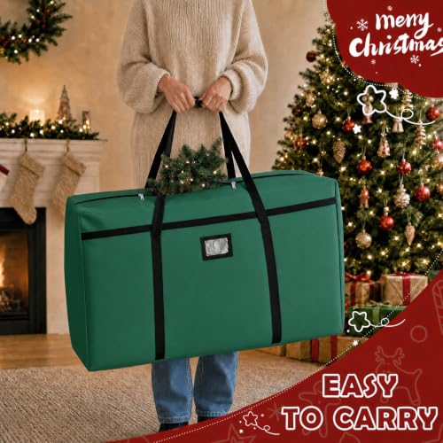 Image of Christmas Tree Storage Bag, Fits 4 /5 Ft Artificial Trees, Green