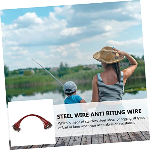 Toyvian 100 piezas líderes de pesca con cierre giratorio miniatura 3