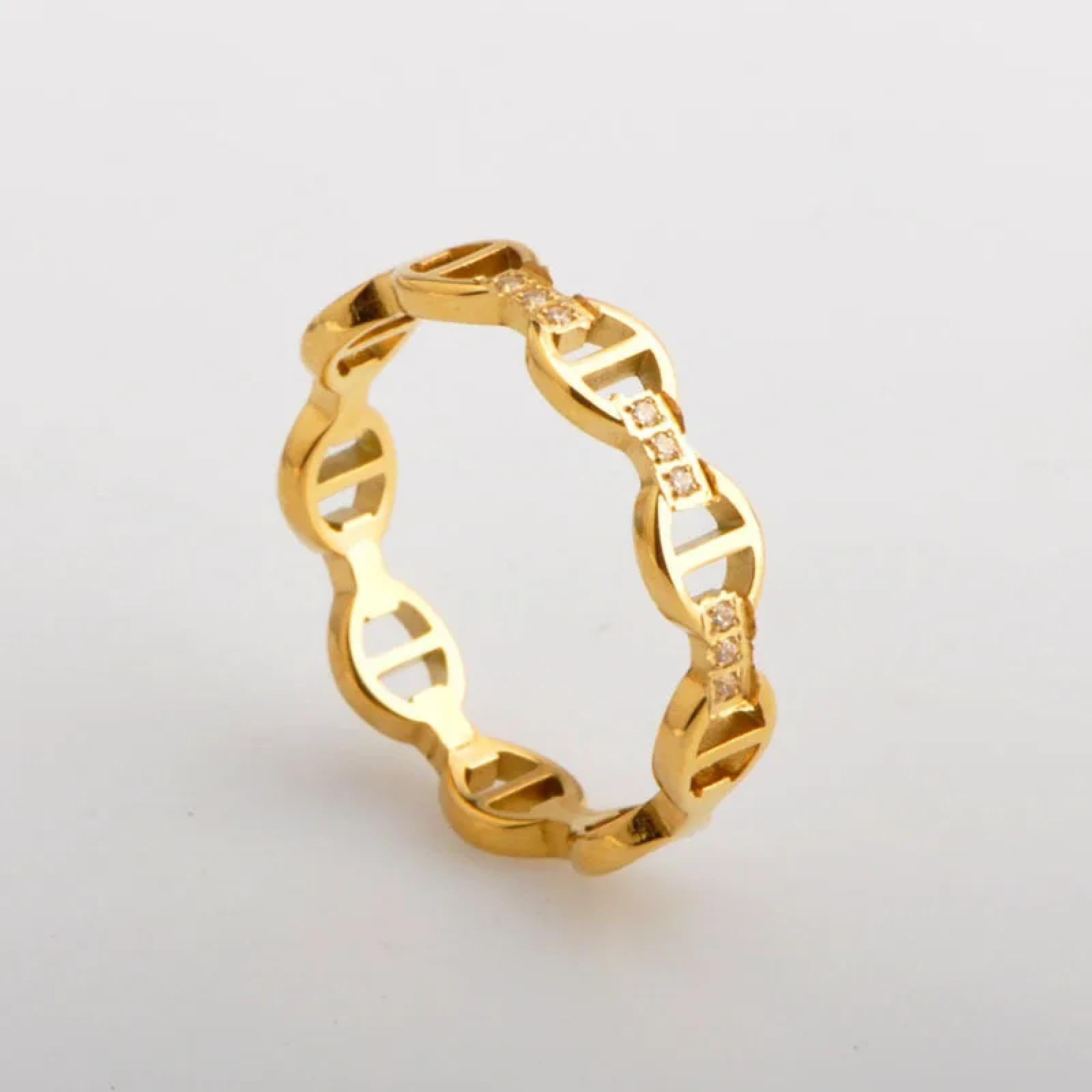 Ring Ringe Damen Bijouterie Herren Europäischer Und Amerikanischer Ausgeschnittener Umfang, Japanischer Buchstabe CNC-Mikro-Set-Diamantring, Schwanzring, Personalisierter