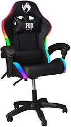Cadeira Gamer Fox Racer Nordic Rgb Encosto Ajustavel Preto Até 120kg