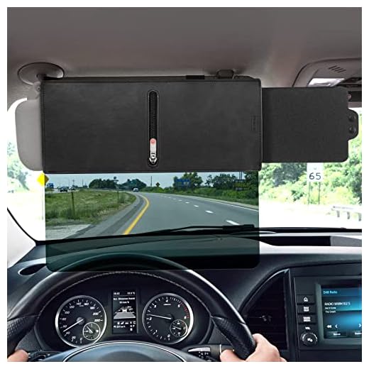Car Sun Visor Extender,Veharvim Car Visor Organizer with Extension Front & Side Sunshade Window Protects from UV Rays,Multi-Pocket Car Organizer Accessories with Sunglass Holder for Motor Trucks, Cars