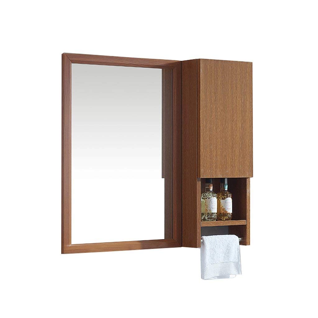 TYUHDUYUR Space Aluminum Bathroom Side Cabinet Wall-Mounted Washable Vanity Mirror Cabinet with Shelves (Color : #2)