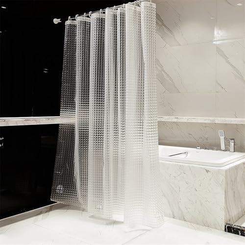 Rideau de douche transparent lavable pour une décoration d'intérieur épurée