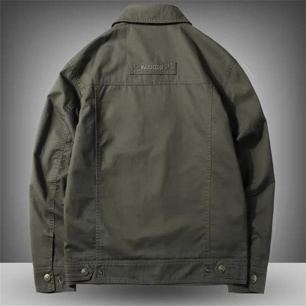 Pulcykp Men Outdoor Military Jackets Tactical Outerwear Army Combat Jackets Coats