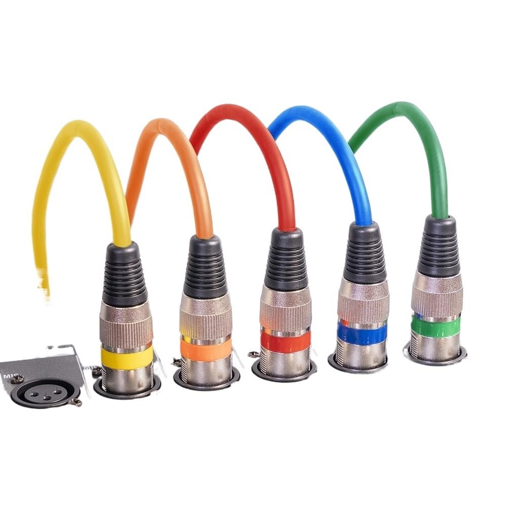 H&*igh qu>ality Can/*Non-Line-Stecker auf Buchse, symmetrische Linie, XLR-Audio, Dual Cann/*On-Line-Mikrofonmischer, Mikrofon-Verlängerungskabel, 10 m (Gelb, 5 m)