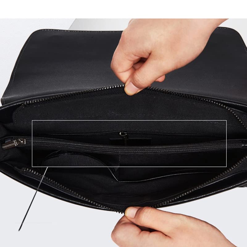 Sac de messager en cuir décontracté marron format small pour hommes - 7