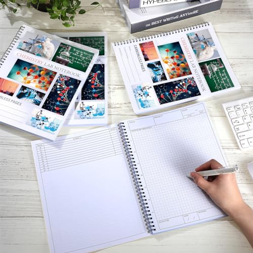 Cuaderno de laboratorio de química de 8.5 x 11 pulgadas ideal para tus experimentos de la carrera 6