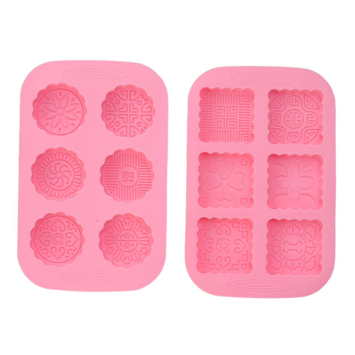 Mikinona 4 Piezas cortador de galletas galleta circular molde para galletas moldes para galletas cortadores de galletas circulares kitchen gadgets panelas cozinha molde de silicona rosa