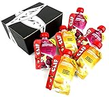CLIF Organic Energy Food 2-Flavor Variety: Three 3.2 oz Pouches Each of Banana Beet With Ginger and Banana Mango With Coconut in a BlackTie Box (6 Items Total)