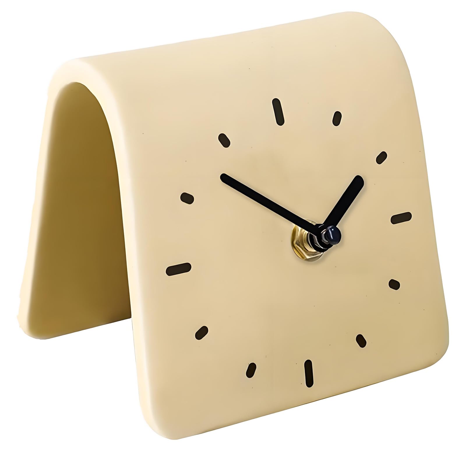 Mekalero Battery Operated Desk Clocks Silents Not Ticking Analog Small Clock Decorative Tabletop Clock for Bedside Bedroom Kitchen Bedside