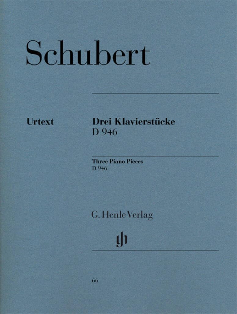 3 Piano Pieces - Impromptus - D 946 posthumous (revised edition) - piano - (HN 66): Instrumentation: Piano solo