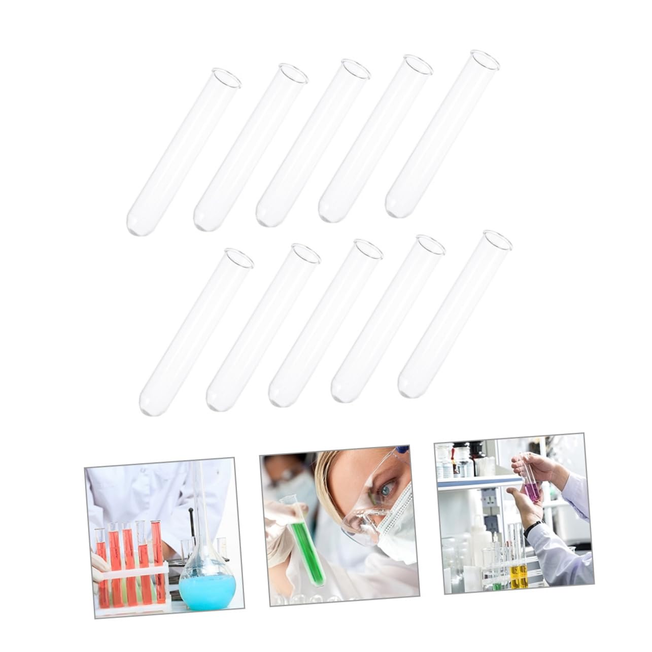 20 Provette in Trasparente Provette Di Conservazione Fiale Di Esperimenti Scientifici Da 25 Ml Riutilizzabili E Sicure