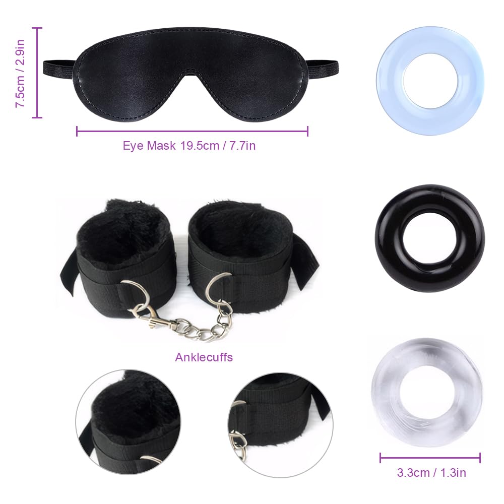 34 Piezas SM Bondage Kit, BDSM Restraints Kits con Plug Anal Butt Plug Máscara y Sexual Esposas, Erótico Set Juguetes Sexuales para Parejas Bondage Set Esposas para Principiantes y Experimentados