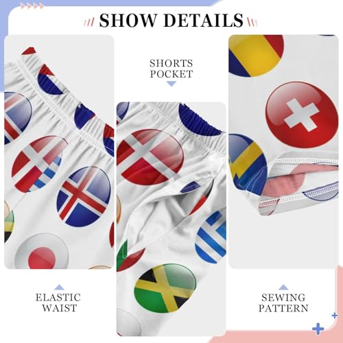 Flags Balls Pajama Pants Long Pj Pants Soft Elastic Waist Pajama Bottoms Lounge Pants4