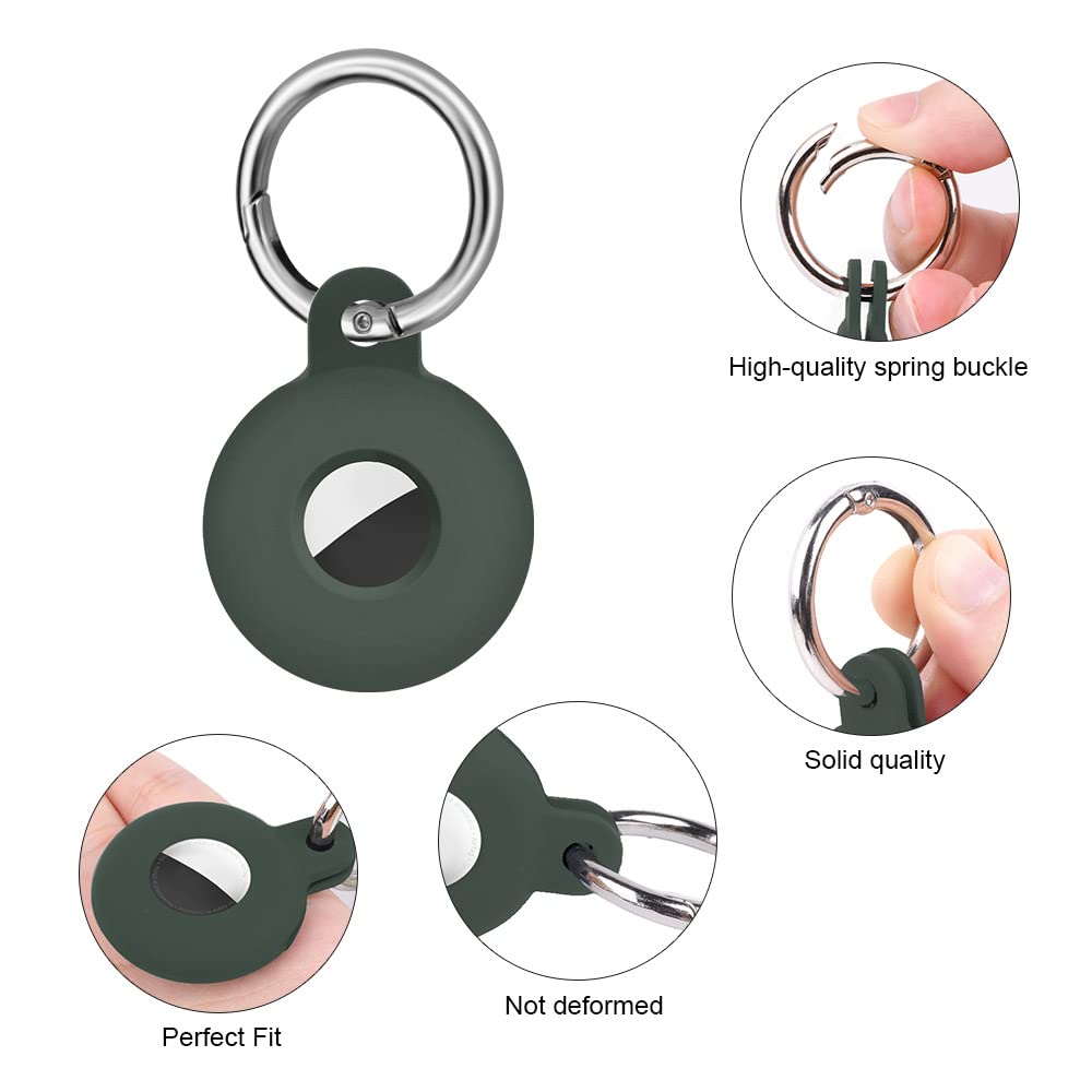 Ainiv Llavero para AirTag, 1 Pieza Llaveros para AirTag Funda Protectora de Silicona, Localizador Keychain Portátil Antipérdida, Protectora Funda Mascotas y Mochilas — view 49