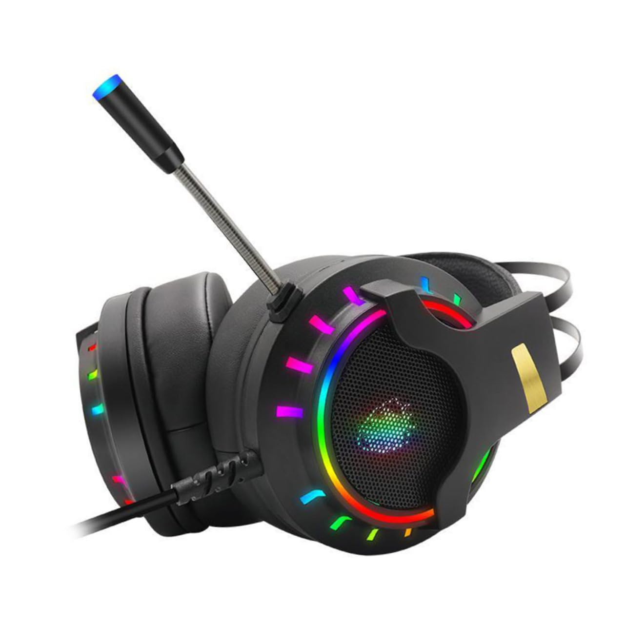 Rgb Cuffie Gaming Comode da Indossare Suono Chiaro, USB 7.1 con Microfono, e Riduzione del Rumore per PC e Giochi