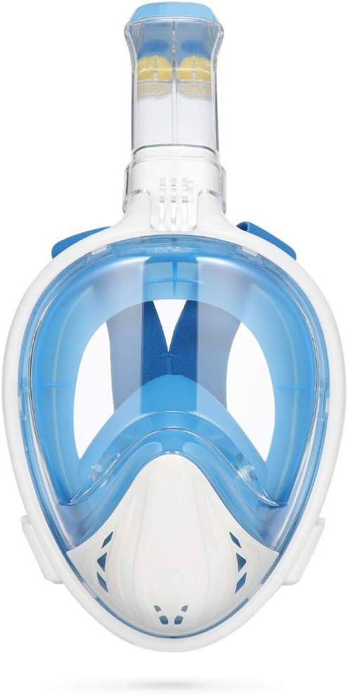 Premium Snorkel Mask Foldable Blue for Man and Women Easybreath Snorkeling Mask (SM - Small, Bag)