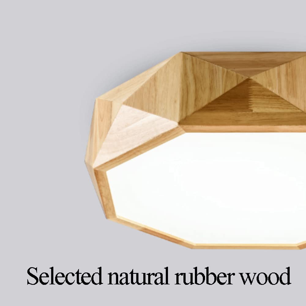Lámparas de techo de madera modernas nórdicas cerca del techo, lámpara de techo ajustable 3000K4000K6000K, accesorios de iluminación de decoración de bar de cafetería de restaurante, luz LED de