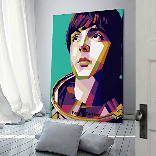 ASDYO Paul McCartney Poster abstrait sur toile Motif groupe de rock des Beatles 50 x 75 cm - Les Beatles, Paul McCartney, John Lennon, RIngo Starr, George Harrison ASDYO Paul McCartney Poster abstrait sur toile Motif groupe de rock des Beatles 50 x 75 cm – Image 4