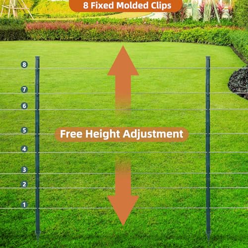 46 Inch Fibreglass Step-in Fence Posts - 20 Pack For Electric Fencing, Gardens & Animals