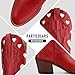 POYOIOR Red Women Western Cowboy Boots with Heart Pattern Classic Embroidered Chunky Heel Cowgirl Fashion Long Booties Round Toe Fashion Tall Boots for 2025 Fall Winter Size 11