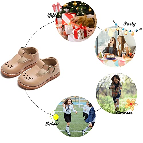 Image of Felix & Flora Toddler Little Girl Mary Jane Dress Shoes - Ballet Flats for Girl Party School Shoes