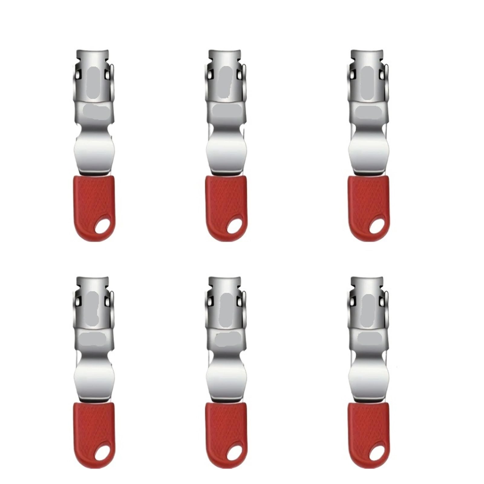 Nagelschere, kompatibel mit Universal, Mini-Klappschere aus Edelstahl | Tragbarer Nagelknipser mit Schlüsselanhänger(6 pcs)