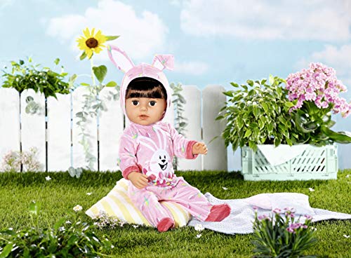 BABY born 830307 Ceufs de Pâques 43 cm - pour Les Tout-Petits de 3 Ans et Plus - Idéal pour Les Enfants - Contient Une Grenouillère, Un Oeuf en Plastique et Une Feuille d'Autocollants – vue 7