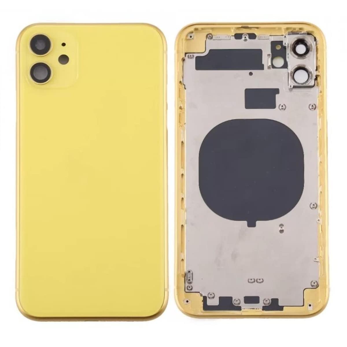 Mac-Axx™ Replacement Part for Rear Housing(Back Glass Panel, Battery Cover, Full Body Shell) Compatible with (iPhone 11, Color: Yellow)