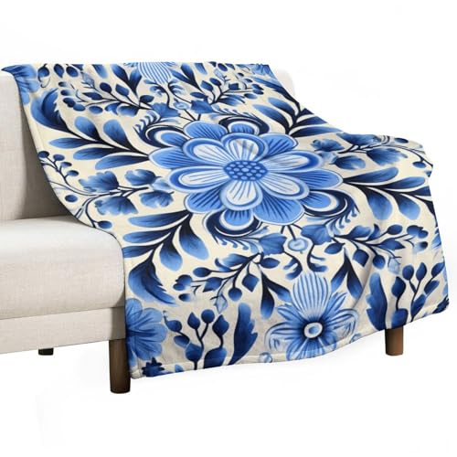 Couverture en flanelle légère contre les nuits fraîches plaid bleu doux - 2