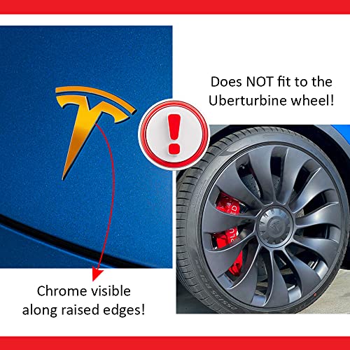 Image of IPG Compatible with Model Y Decal Sticker (8 Logo Set) Overlay Stickers Do it Yourself Stickers Set Personalize Your Tesla (Shiny Yellow)