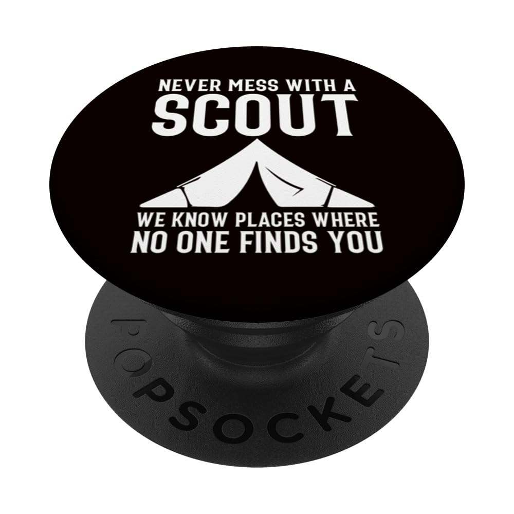 Scouting - We Know Places Where No One Finds You PopSockets Swappable PopGrip, Black
