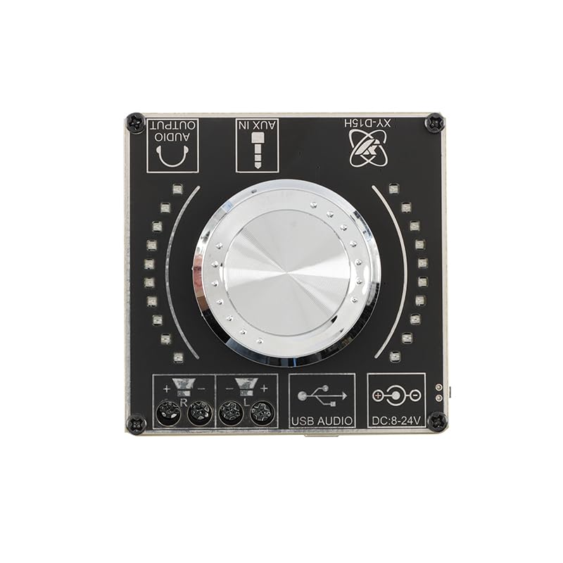 XY-D15H 10W-20W Stereo Blue Tooth Audio Amplifier Module 8-24V Input 20Hz-20kHz 90dB SNR - LED Spectrum Sync for DIY Projects