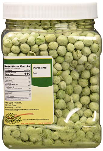 Mother Earth Products Freeze Dried Peas, Net Wt 8OZ (226g)