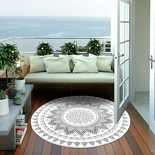 Hebe 4 Ft Boho Round Rug For Bedroom Living Room Circle Bohemian Area Rug Washable Mandala Accent Throw Rugs Non Slip Soft Floor Mat Carpet For Living Room Sofa Kids Room Nursery #TOP1
