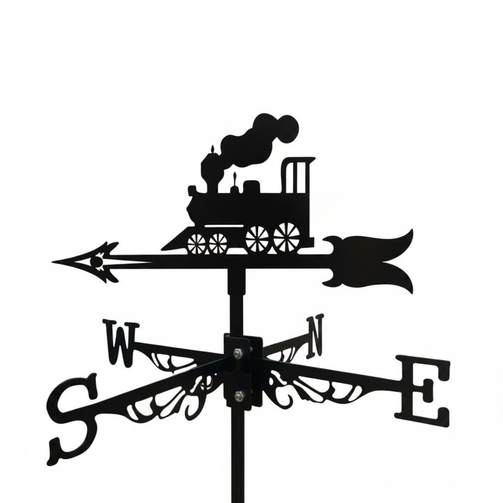 Wrought Iron Metal Outline Weathervane Easy Installation Decorative Weathercock Rooftop Wind Direction Arrow for Garden, Yard, Patio, Fxb2604011-image-27