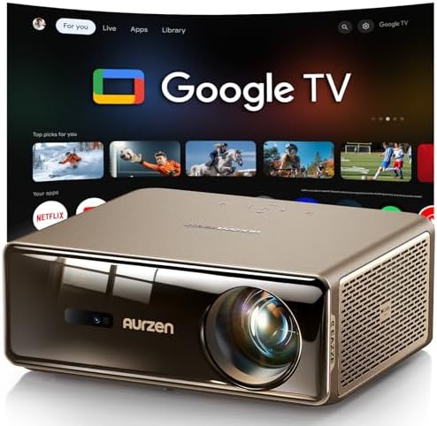 Aurzen EAZZE D1 MAX Upgraded Google TV Smart Projector 4K Support...