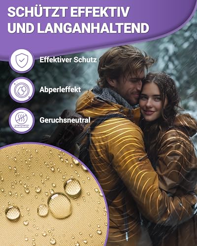 Alpenwert Textil Imprägnierung 500ml [LANGZEIT-ABPERL-SCHUTZ] Made in Germany für Textilien Outdoor, Schuhe, Skibekleidung, Zelte uvm. Outdoor (500ml)