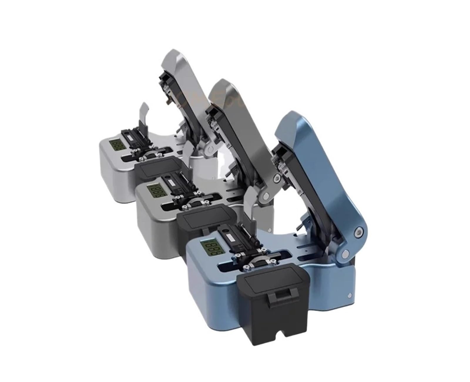 Optischer Faser-Cleaver OS-9L Optische Faser Cleaver einen Schritt Schneiden Digitale Zähler 50000 Mal Cleaves Automatische(Gris)