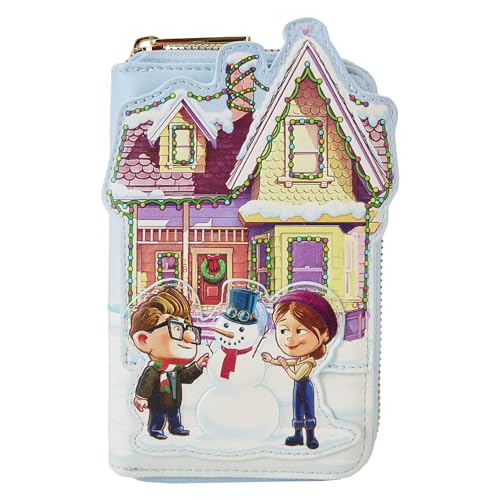 Disney Pixar Up House Holiday Zip Around Wallet, Black, One Size