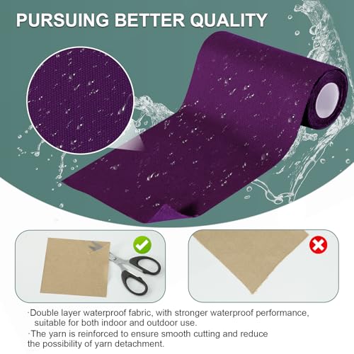Image of Linen Canvas Repair Tape Kit, Waterproof Self-Adhesive Fabric Repair Patch | 4 inch x 63 inch Purple Canvas Repair Patch for Boat Covers, Tents, Awnings, Patio Furniture, Sofas, Crafts and Outdoor Gear