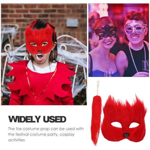 Masque et queue de renard pour Halloween : pack de 4 sets de fête - 4