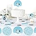 Big Dot of Happiness Boy Special Delivery - Blue It's A Boy Stork Baby Shower Giant Circle Confetti - Party Decorations - Large Confetti 27 Count