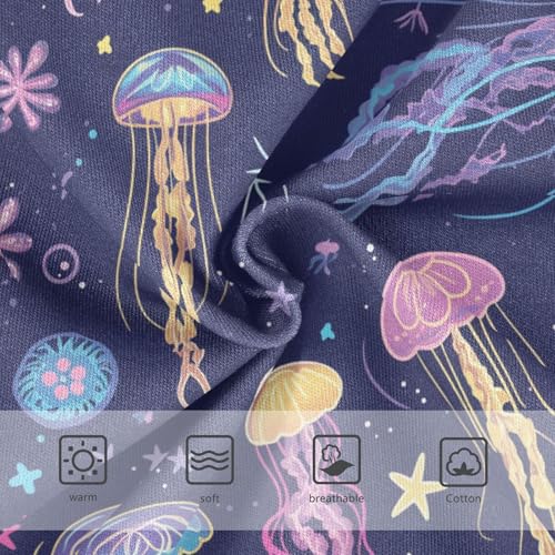 Wusikd Jellyfish Stars Girls' Underwear Cotton Girls Briefs Soft Toddler Underwear 2T3