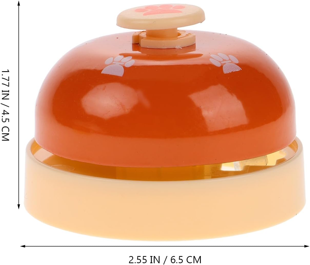 ARTIBETTER 2pcs Dog Doorbells for Potty Training with Paw Print Design Large Pet Training Press Bells for Puppy Toilet Orange Color for Pets