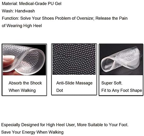 Pedimend High Heel Comfort Insoles For Pain | Gel Cushions For Feet | Gel Shoe Inserts | Gel Pads For Feet | Non Slip Inner Shoe Sticky Gel Pads | Foot Care