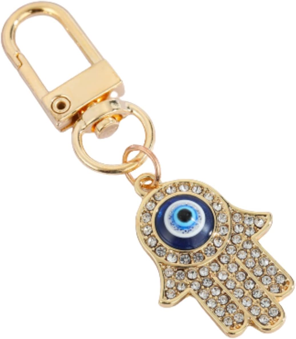 Hamsa Hand Keychain Evil Eye Keychain Car Keyring Kabbalah Good Luck Protection Walls Handbags Ornament Jewelry image 4